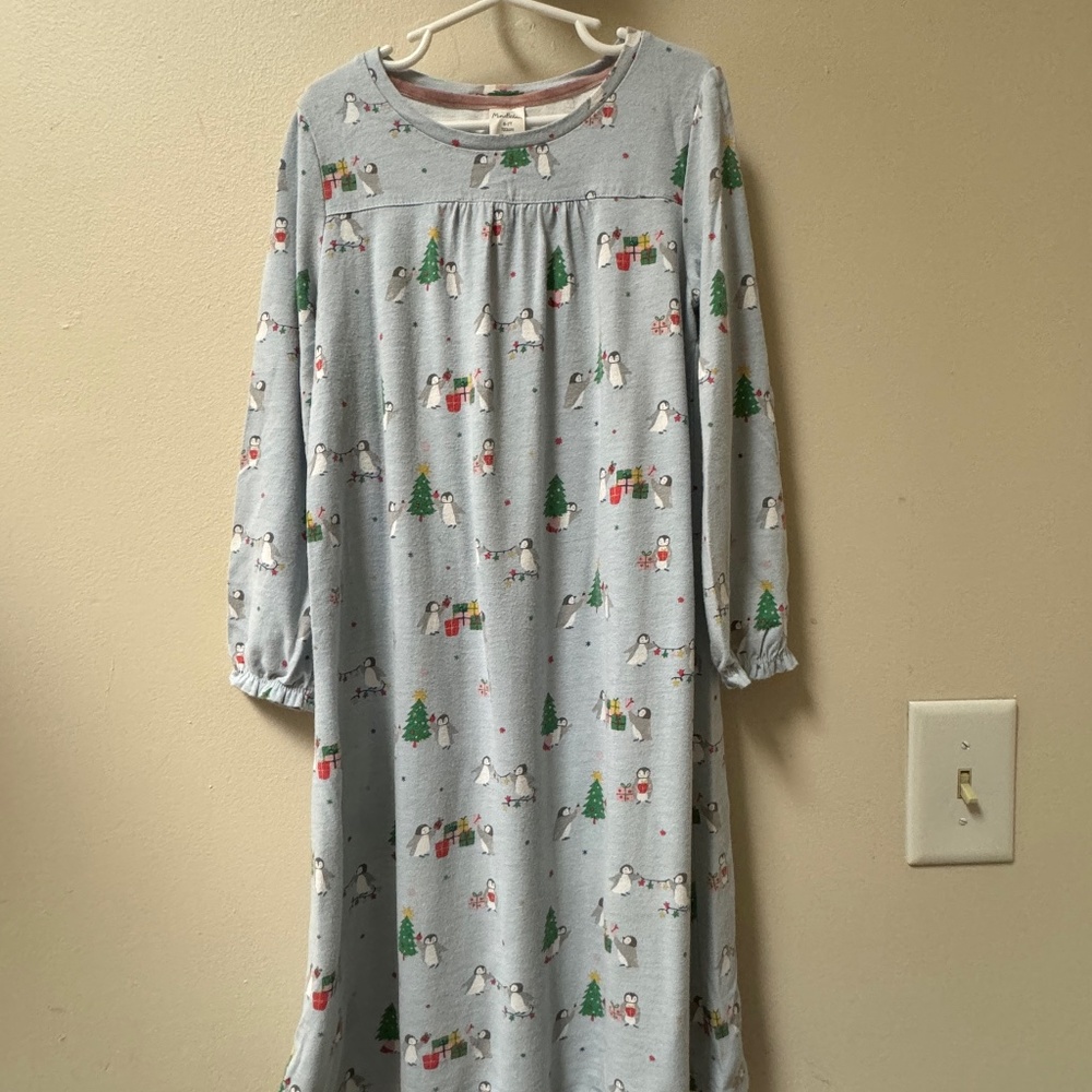 Holiday Nightgown with Penguins